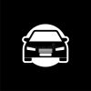 car-icon-isolated-black-background-simple-vector-logo-163485846